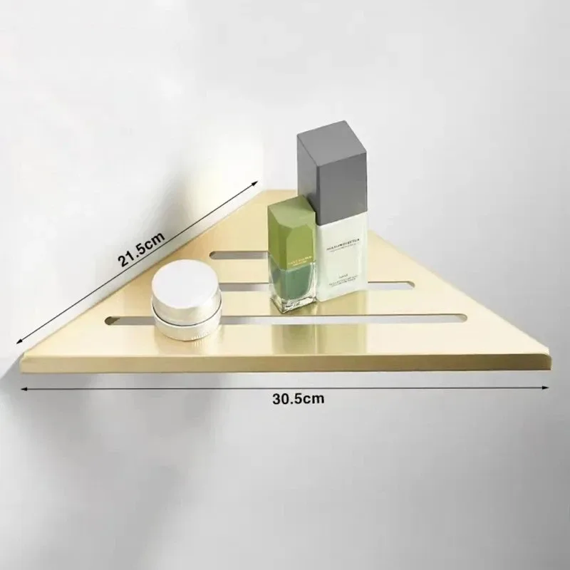 Étagère d'angle de douche : doré