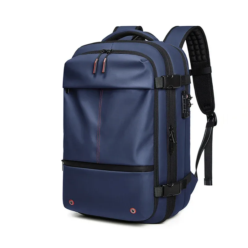 Sac à dos de voyage à compression : bleu marine