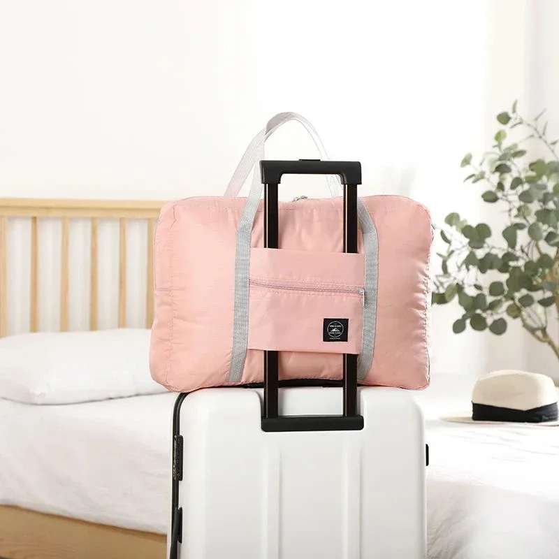 Sac de voyage pliable : rose